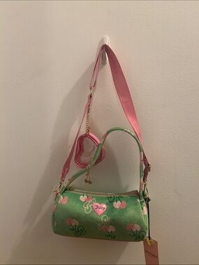 Juicy Couture Pink & Green Cherry Mini Bag